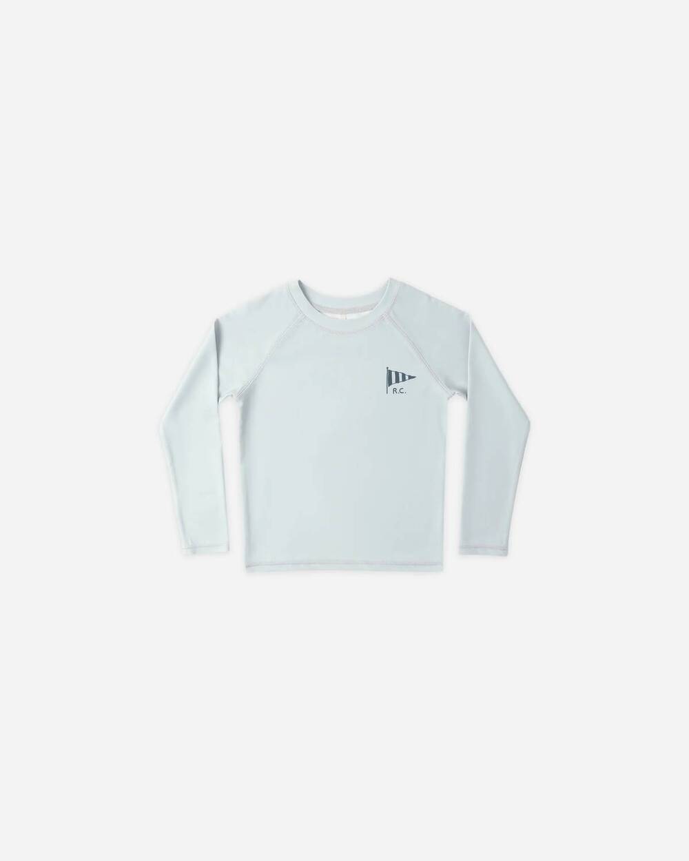 NEW RYLEE + CRU kid's long sleeve rashguard in light blue
